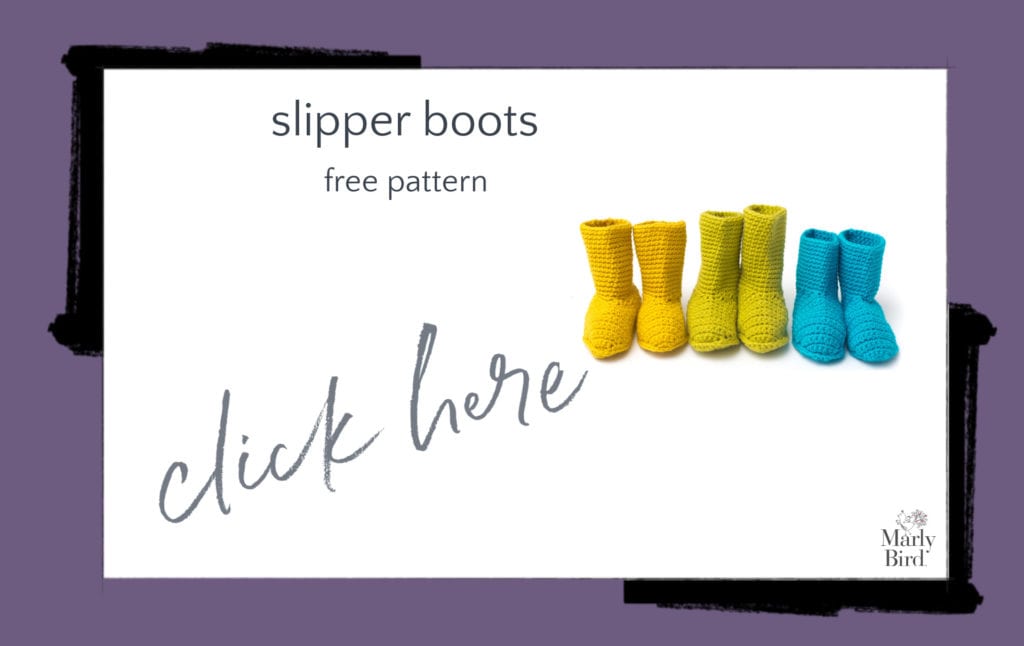 Slipper Boots Free Crochet Pattern