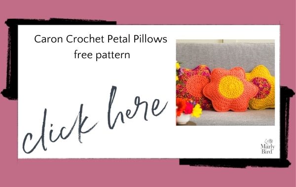 crochet petal pillows
