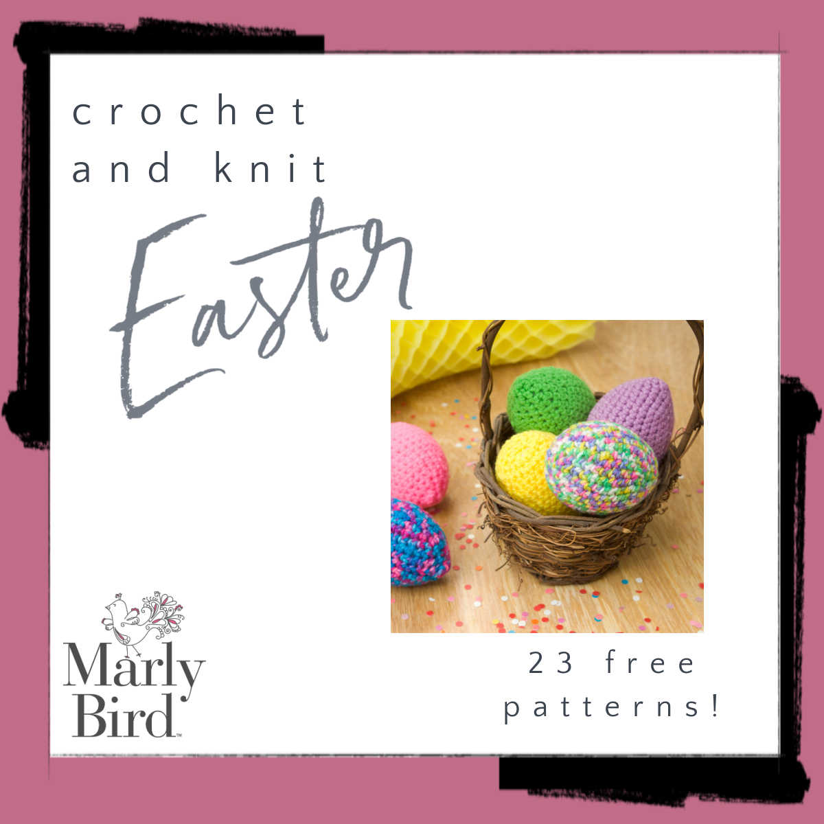 knit and crochet Easter decorations - Marly Bird