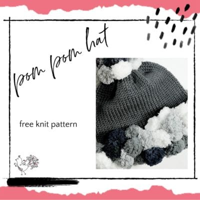 Fun With Unique Yarn: Pom Pom Knit Hat Free Pattern