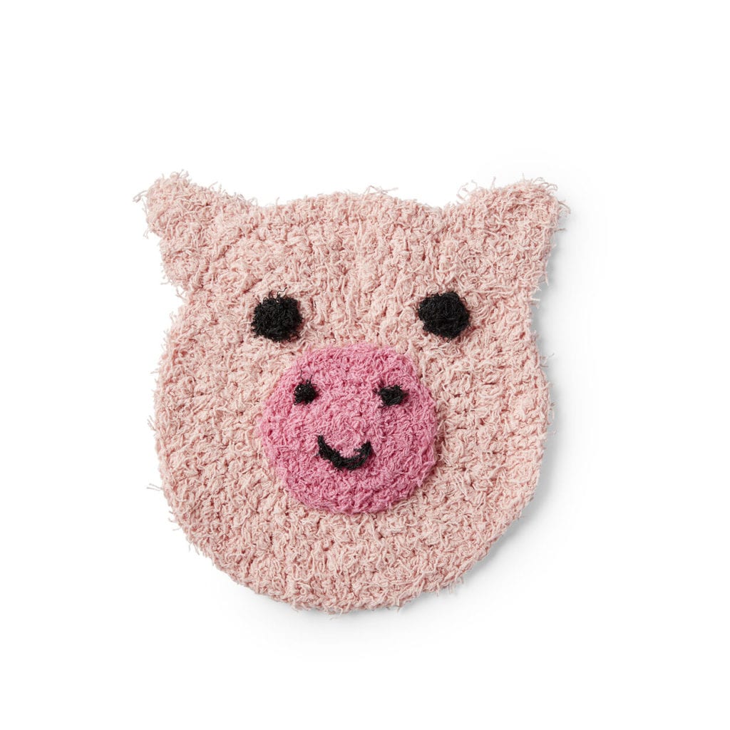 Red Heart Playful Pig Scrubby Free Crochet Pattern