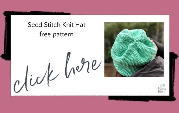 seed stitch knit hat free pattern