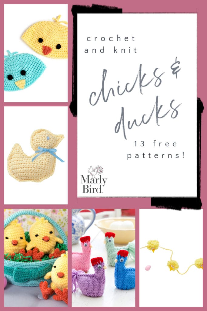 13 Free Chick and Duck Crochet and Knit Patterns