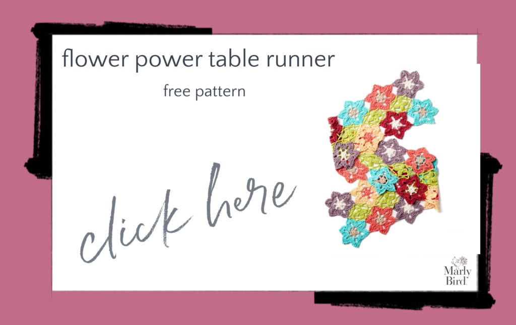 Flower Power Table Runner Free Crochet Pattern