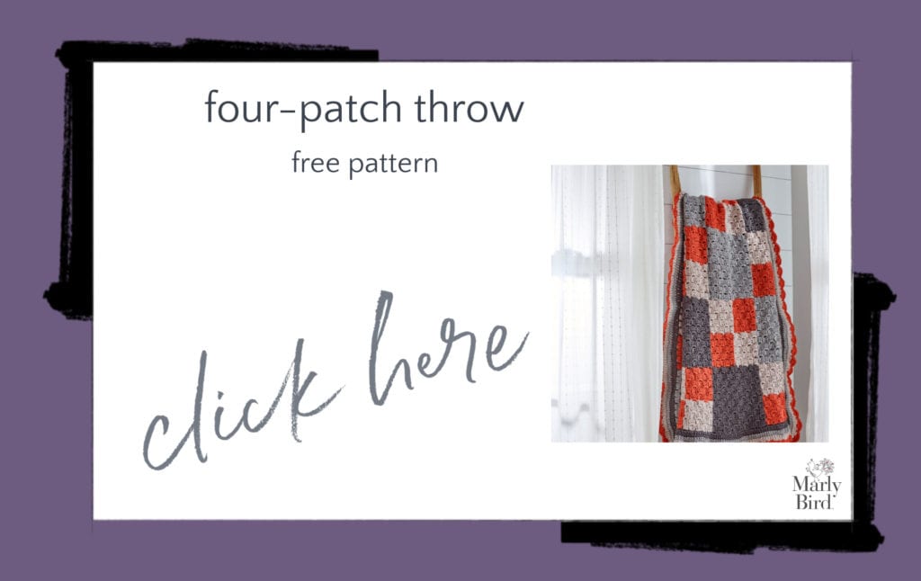 Four-Patch Throw Free Crochet Pattern