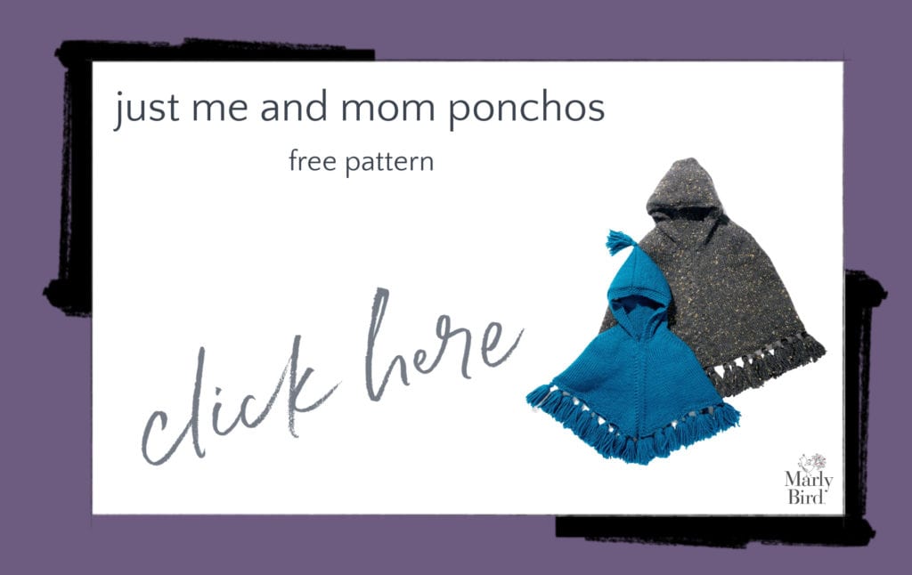 Just Me and Mom Ponchos Free Knitting Patterns