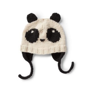 Kids Knit Panda Hat Free Knitting Pattern