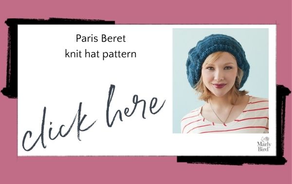 Paris beret knit hat pattern