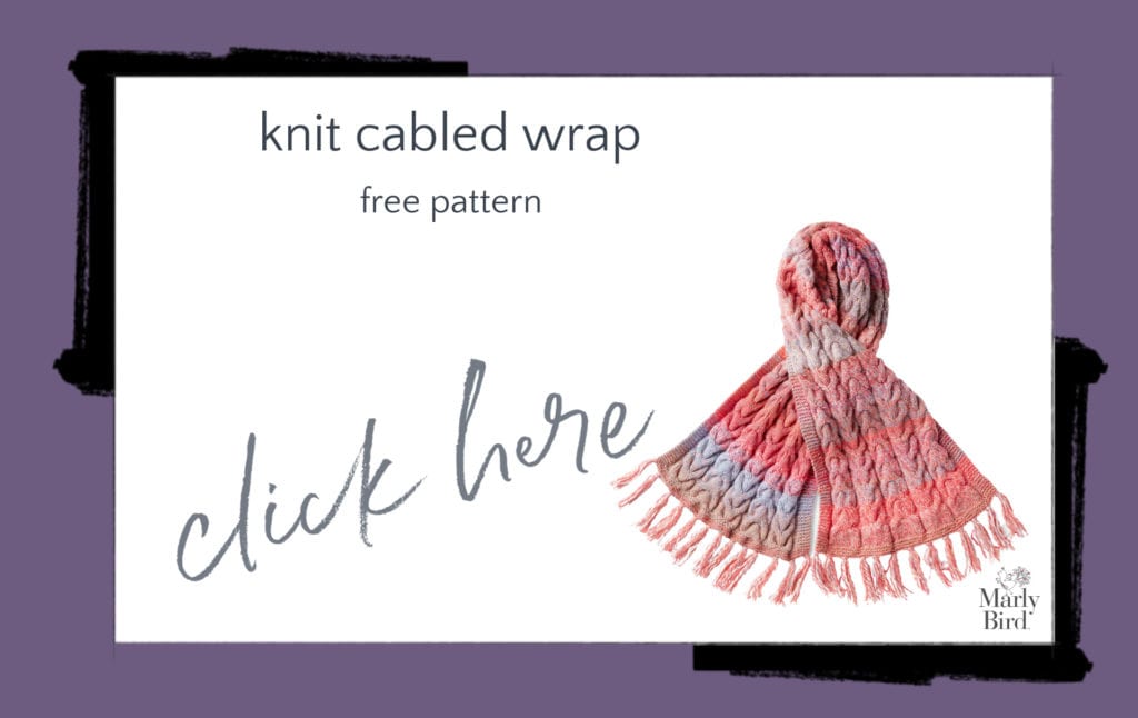 Knit Cabled Wrap Free Knitting Pattern