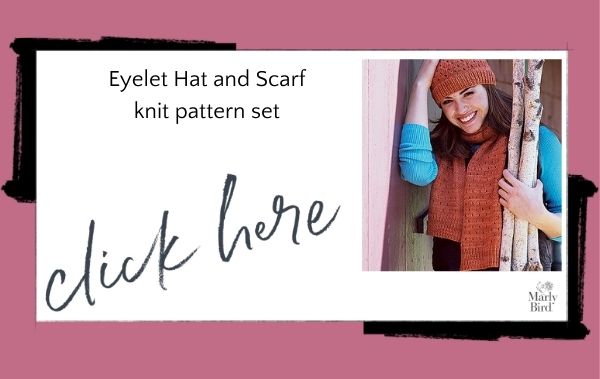 Eyelet Knit Hat and Scarf Pattern
