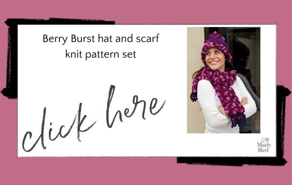 knit and hat scarf pattern set