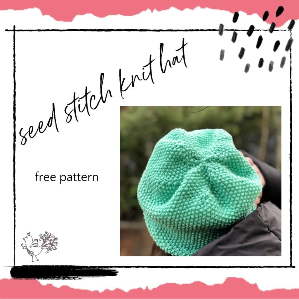 knit seed stitch hat