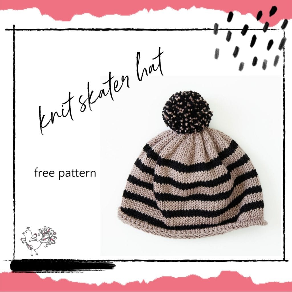 knit skater hat pattern