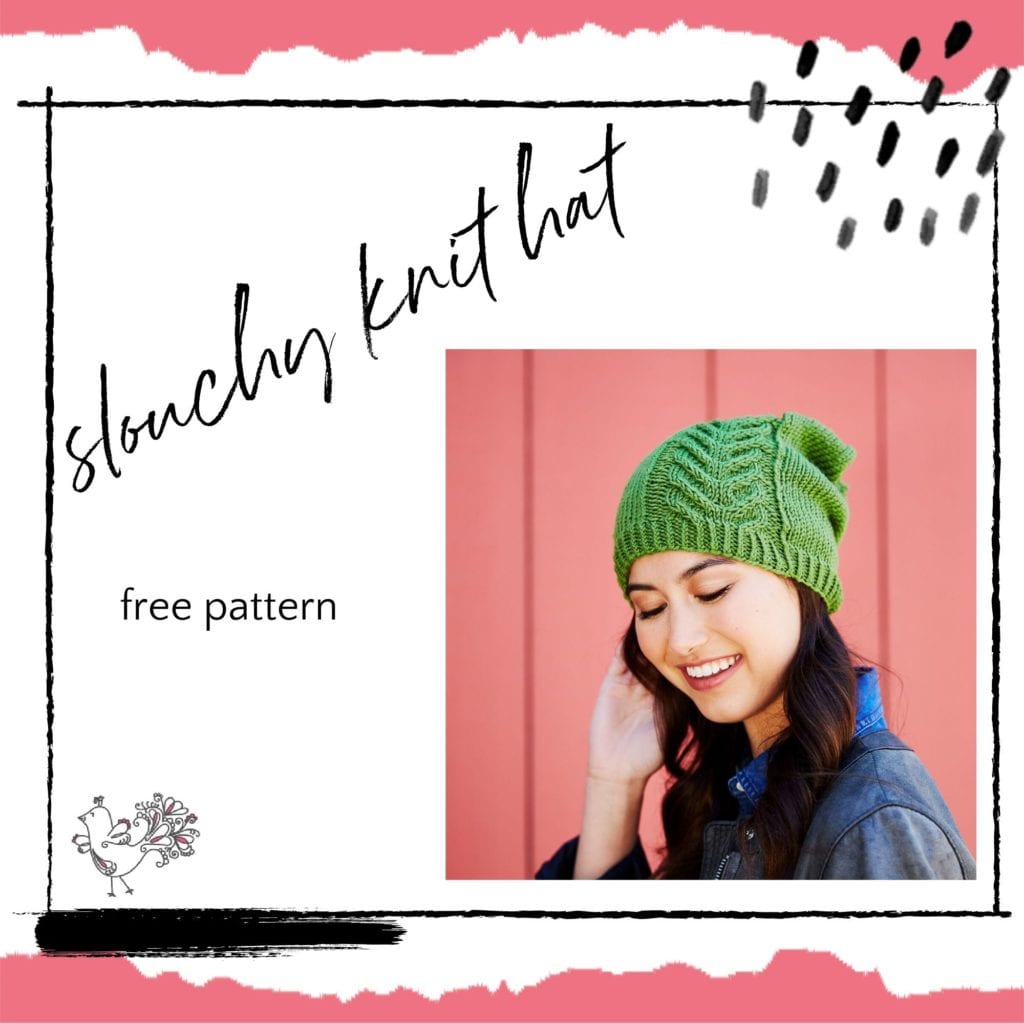knit slouchy hat free pattern