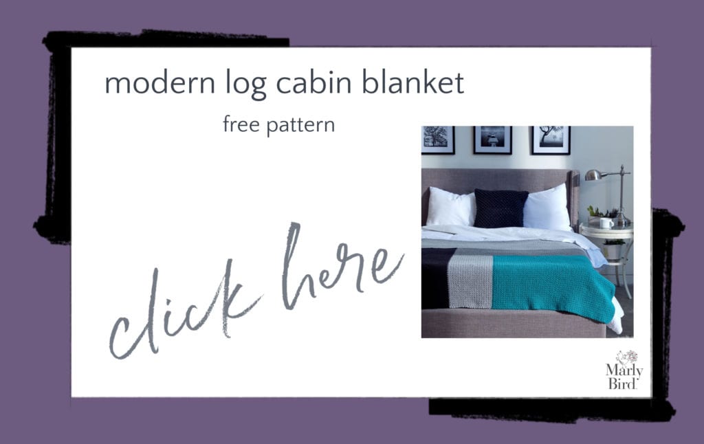 Modern Log Cabin Crochet Blanket Free Crochet Pattern