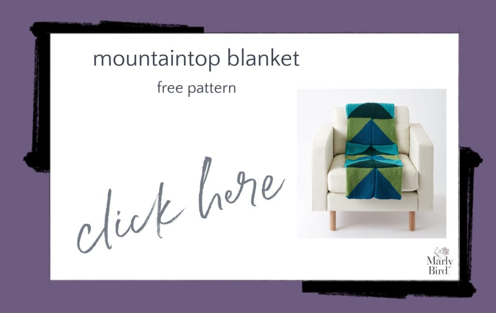 Mountaintop Blanket Free Knitting Pattern