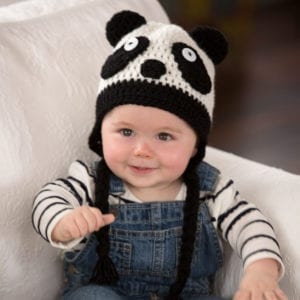 Panda Baby Hat Free Crochet Pattern