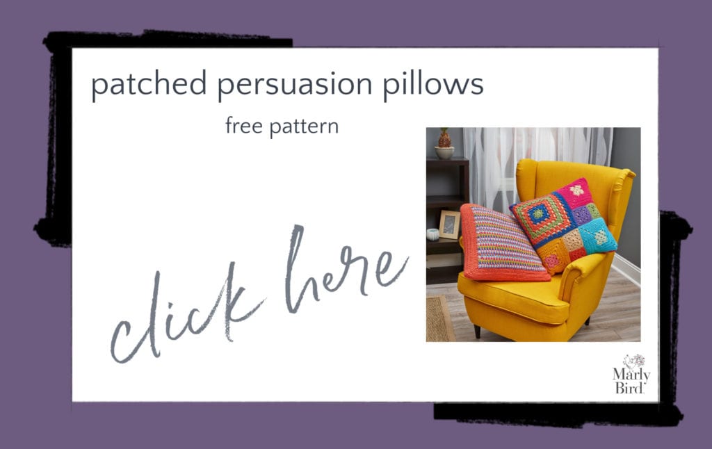 Patched Persuasion Pillows Free Crochet Pattern