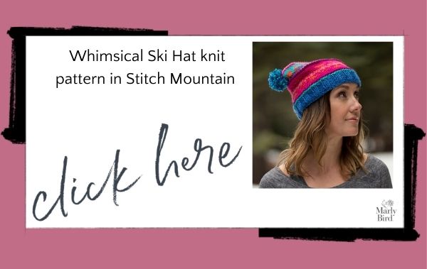 Whimsical ski hat knit pattern