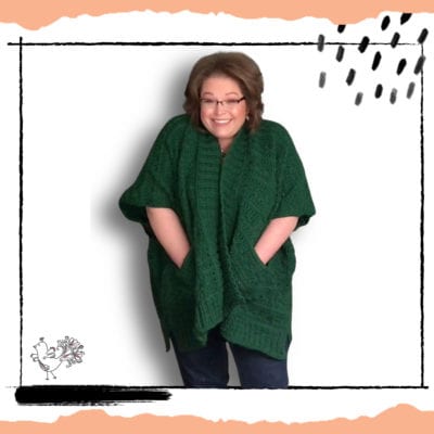 Comfy and Convenient! Crochet Ruana Pattern with Pockets
