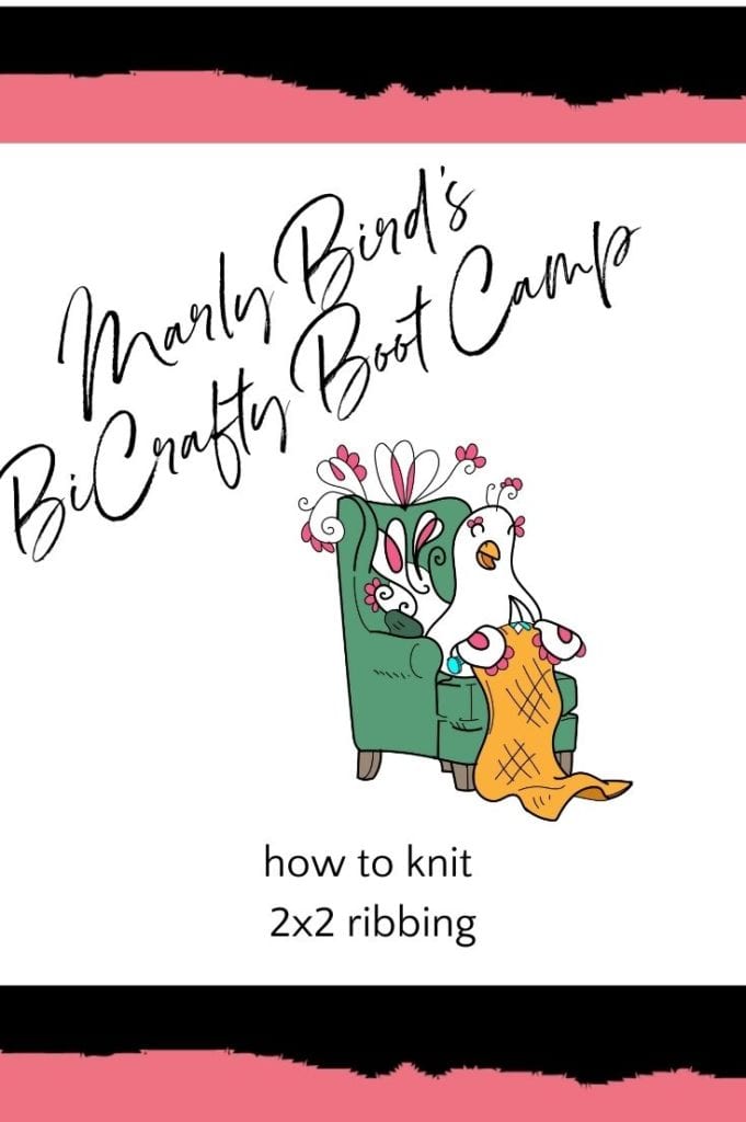 How to Knit ribbing 2x2 for BiCrafty Boot Camp