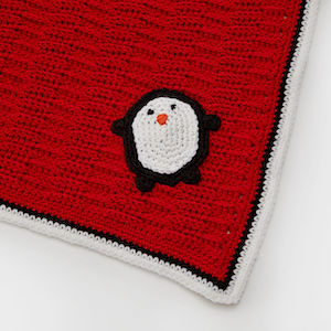 Playful Penguin Blanket Free Crochet Pattern