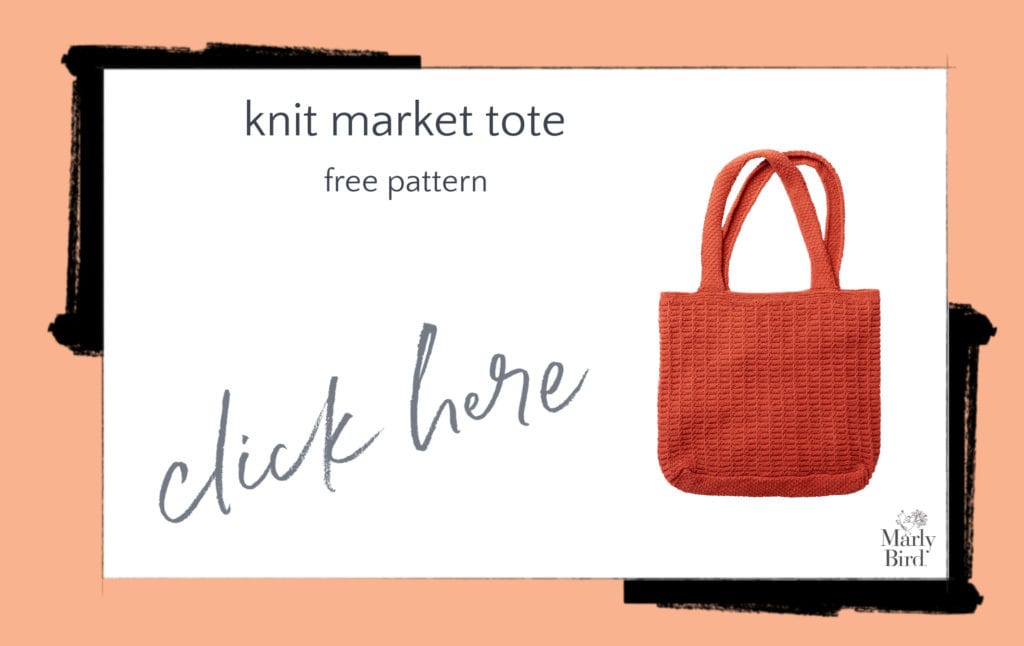 Knit Market Tote Free Knitting Pattern