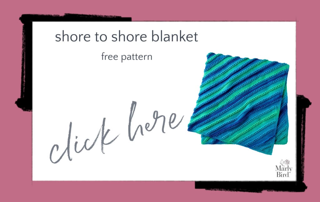 Shore to Shore Knit Blanket - Free Beach Style Knitting Pattern