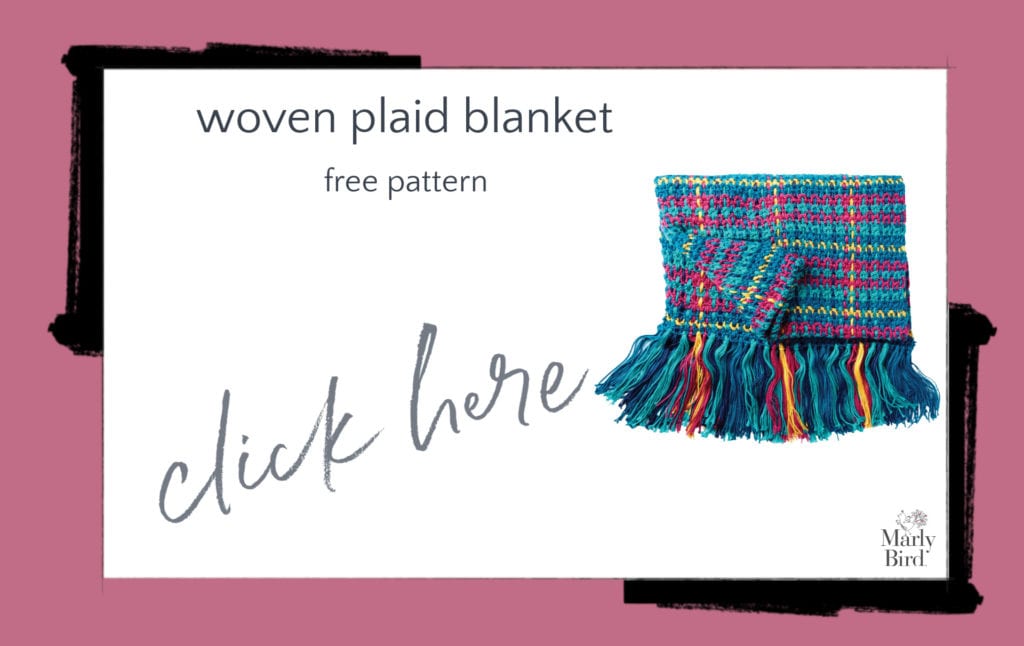Woven Plaid Crochet Blanket Free Crochet Pattern