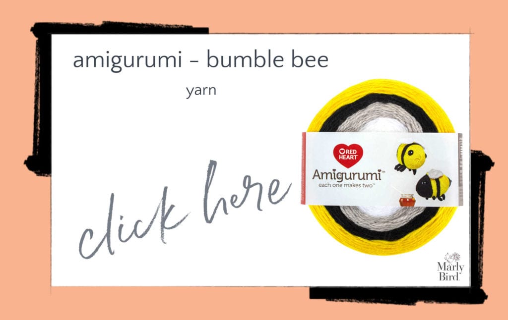 Red Heart Amigurumi Yarn in color Bumble Bee