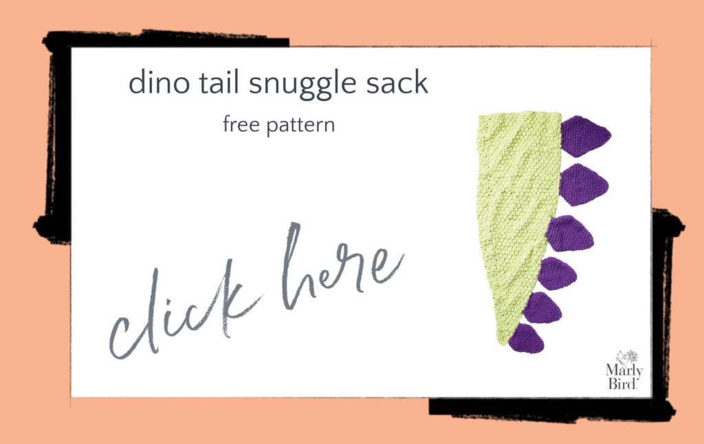 Dino Tail Crochet Snuggle Sack Free Crochet Pattern