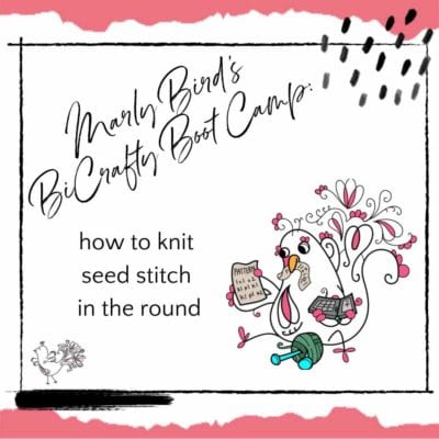 How to Knit Seed Stitch in the Round (Knitting Lessons for Crocheters, Lesson 7)