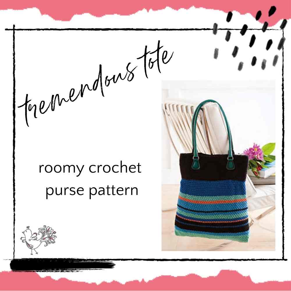 Tremendous Tote roomy crochet purse pattern