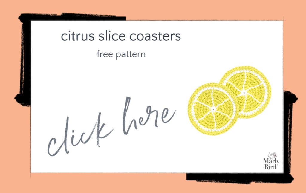 Citrus Slice Coasters Free Crochet Pattern