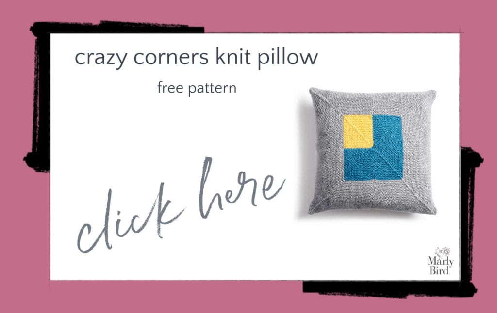 Crazy Corners Knit Pillow Free Crochet Pattern