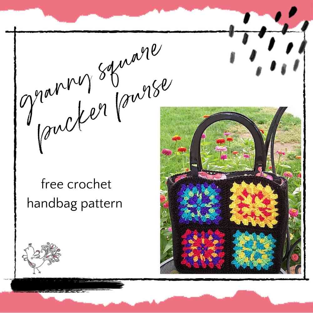 granny square purse free crochet pattern