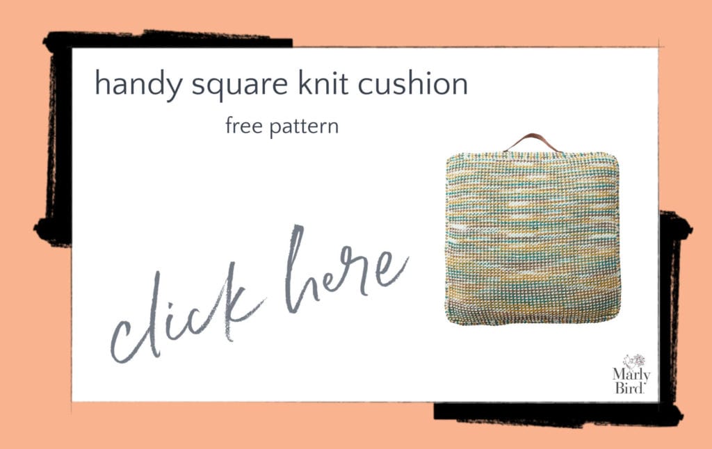 Handy Square Knit Cushion Free Knitting Pattern