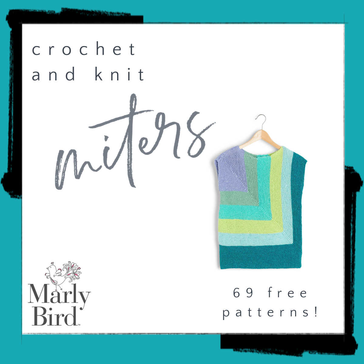 Mitered patterns to knit and crochet - Marly Bird
