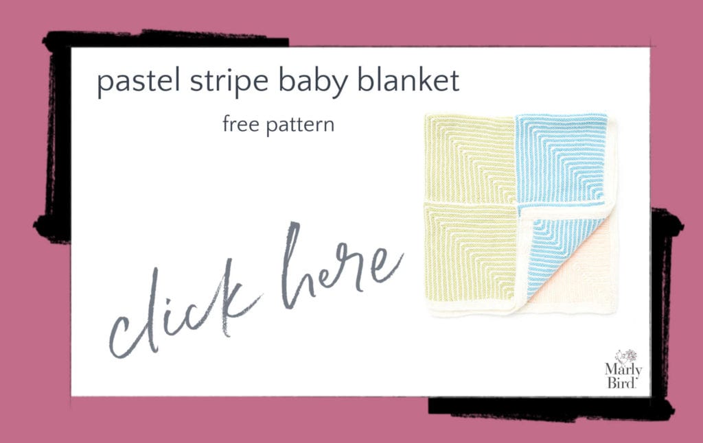 Pastel Stripe Baby Blanket Free Knitting Pattern