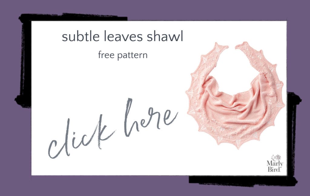 Subtle Leaves Knit Shawl Free Knitting Pattern