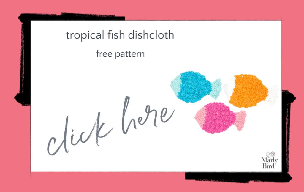 Tropical Fish Dishcloth Free Crochet Pattern