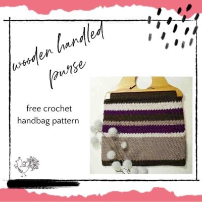 Wooden Handled Crochet Purse Free Pattern