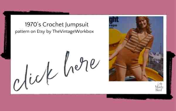 1970's crochet shorts jumpsuit pattern