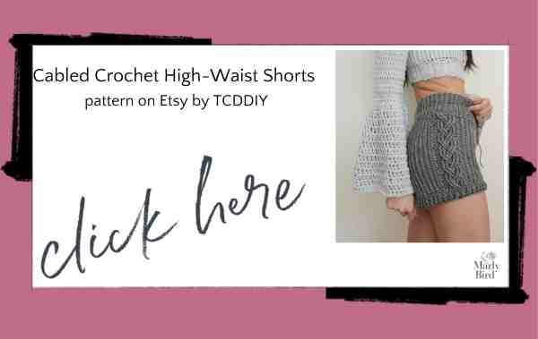 cabled crochet shorts pattern
