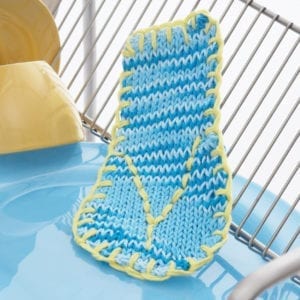 Flip Flop Dishcloth Free Knitting Pattern