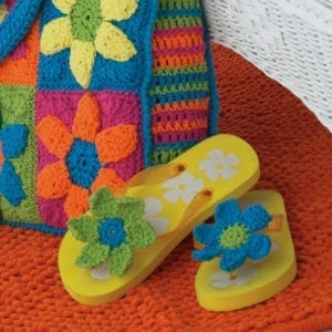 Flip Flop Flowers Free Crochet Pattern
