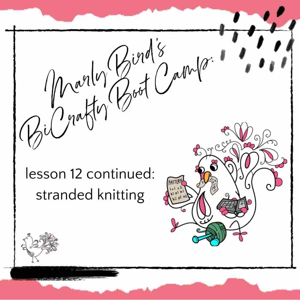 Marly Bird's BiCrafty Bootcamp stranded knitting