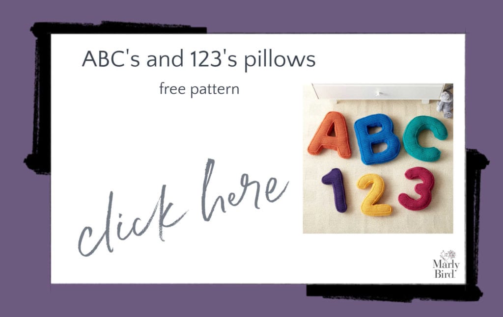 ABC's and 123's Crochet Pillows Free Crochet Pattern