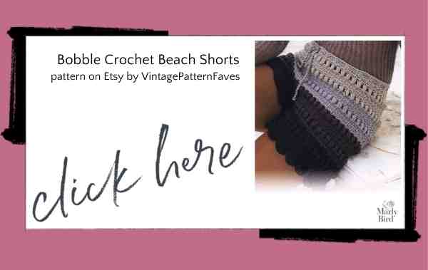 bobble crochet beach shorts pattern