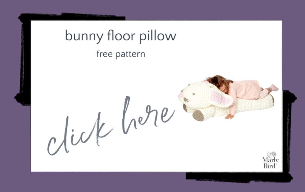 Crochet Bunny Floor Pillow Free Crochet Pattern